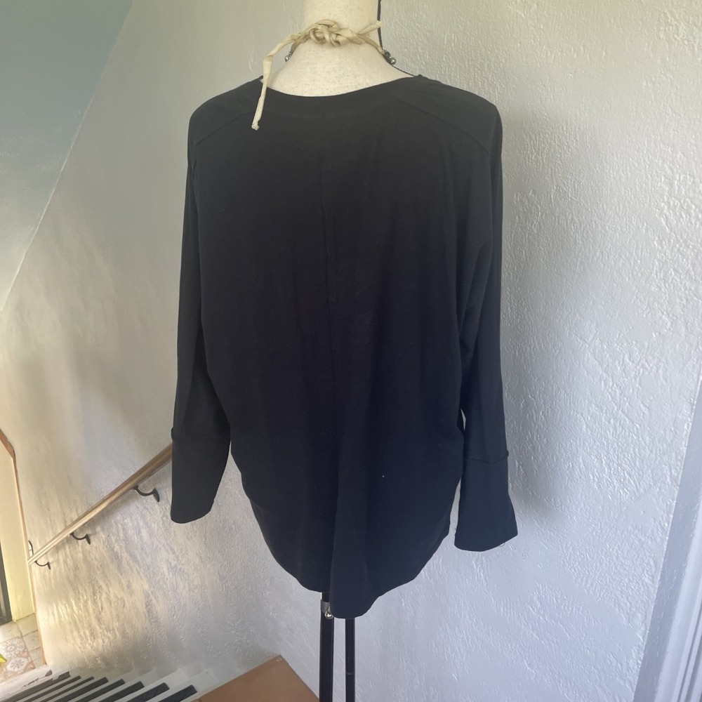 NWT Johnny Was Long Sleeve Dolman Tee Miaora Black PXL Moon Celestial Embroidery - Picture 8 of 9